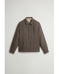 Woolrich - Chaqueta Camisera Keating Acolchada De Mezcla De Lana Italiana Reciclada Para Hombre Talla - Lyst