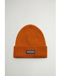 Woolrich - Gorro De Pura Lana Virgen Merina Acanalada Para Hombre Talla - Lyst