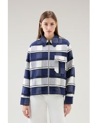 Woolrich - Gentry Overshirt In Manteco Recycled Cotton Blend - Lyst
