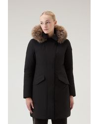 Woolrich - Donna Modern Vail Parka Con Cappuccio Staccabile Nero Taglia - Lyst
