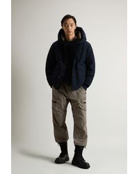 Woolrich - Ramar Cloth Bomber Jacket With Hood - Lyst