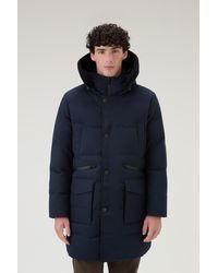 Woolrich - Parka With Detachable Wool Visor - Lyst