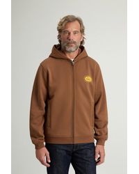 Woolrich - Sudadera De Mezcla De Algodón Con Capucha Y Cremallera Completa Para Hombre Talla - Lyst