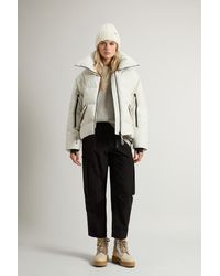 Woolrich - Donsjack Van Windstopper Gore-Tex Wit Grootte - Lyst