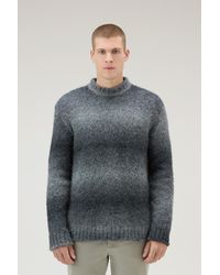 Woolrich - Turtleneck Sweater In Alpaca Blend With Dégradé Effect - Lyst