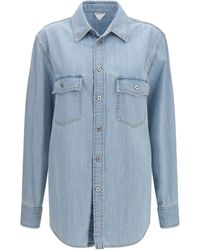 Bottega Veneta - Sky Bleached Oversize Denim Shirt - Lyst