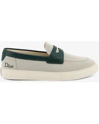 Dior - Dior Chester Dioriviera Canvas And Leather Loafers - Lyst