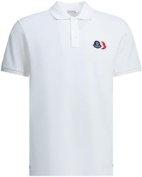 Moncler - Polo Shirt With Buttons And Logo - Lyst