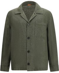 Cruna - Shirt Serafino Linen - Lyst