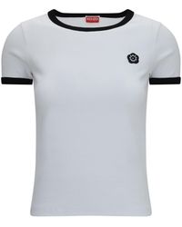 KENZO - Boke Flower 2.0 Embroidered Cotton T-Shirt - Lyst