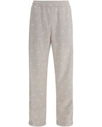 Gcds - All-Over Logo Pinstripe Track Pants Sandshell/Bone - Lyst