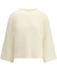 Fabiana Filippi - Jumper Platinum Yarn With Micro Sequins - Lyst