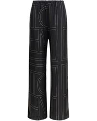 TOTEME - Pants Silk Monogram - Lyst
