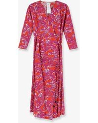 Max Mara - Mxmcamino Printed Cotton Dress - Lyst
