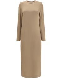 TOTEME - Long Satin Dress - Lyst