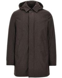 Herno - Padded Technical Wool Down Jacket - Lyst