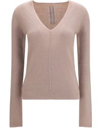 Rick Owens - V-Neck Sweater - Lyst