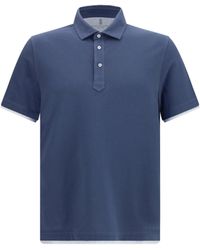 Brunello Cucinelli - Short-Sleeve Cotton Polo Shirt - Lyst