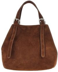 AUTENTICA 504 - Suede Leather Small 'Galatea' Bag - Lyst