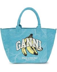 Ganni - Banana Print Tote Bag - Lyst
