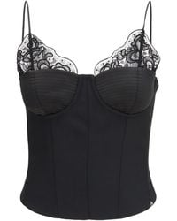 Nissa - Wool-Blend Lace Top - Lyst