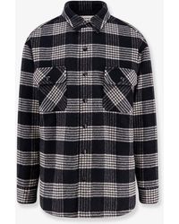 Celine - Quilted Overshirt Wool Shirt - Lyst