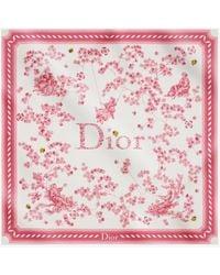 Dior - Silk Scarf Toile De Jouy Clover 90 - Lyst