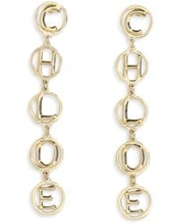 Chloé - Chloã Script Drop Earrings - Lyst