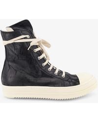 Rick Owens - High-Top Leather Sneakers - Lyst