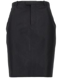 Gucci - Silk Faille Pencil Skirt - Lyst