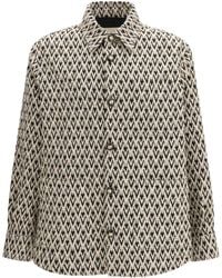 Valentino - Mixed Cotton Jacquard Toute La V Jacket - Lyst
