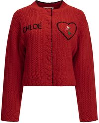 Chloé - "Heart" Cardigan - Lyst