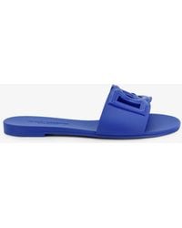 Dolce & Gabbana - Dolce & Gabbana Pvc Sandals With Dg Logo On The Front - Lyst
