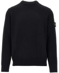 Stone Island - Virgin Wool Crewneck Sweater - Lyst