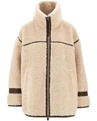 Pinko - Faux Shearling Oversized Jacket - Lyst