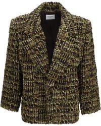 Saint Laurent - Tweed Single-Breasted Jacket - Lyst