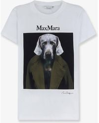 Max Mara - Mxmcalca Cotton T-Shirt - Lyst