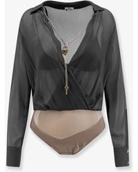 Elisabetta Franchi - Viscose Body Shirt - Lyst