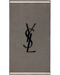 Saint Laurent - Certified Cotton Striped Beach Towel - Lyst