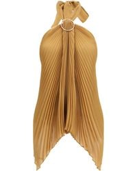 Max Mara - Top Plissé Chiffon - Lyst