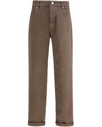 Brunello Cucinelli - Jeans With Turn-Up Hem - Lyst