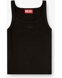 DIESEL - T-Wife-Od Ribbed Cotton Tank Top - Lyst