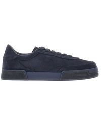 Dolce & Gabbana - Portofino Light Suede Leather Sneakers 41 - Lyst