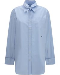 Prada - Oversized Shirt With Pocket Astro - Lyst