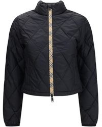 Burberry - Bramford Quilted Nylon Jacket With Check Tape - Lyst