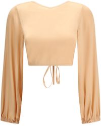 Kristina Ti - V-Neck Silk Blouse - Lyst