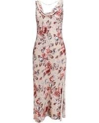 Acne Studios - Draped Floral-Print Dress - Lyst