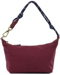Miu Miu - Small Logo Shoulder Bag Bordeaux - Lyst