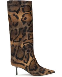 Le Silla - Bella Leopard-Print Boots Marrone - Lyst