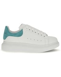 McQueen - Oversize Leather Sneakers Cream - Lyst